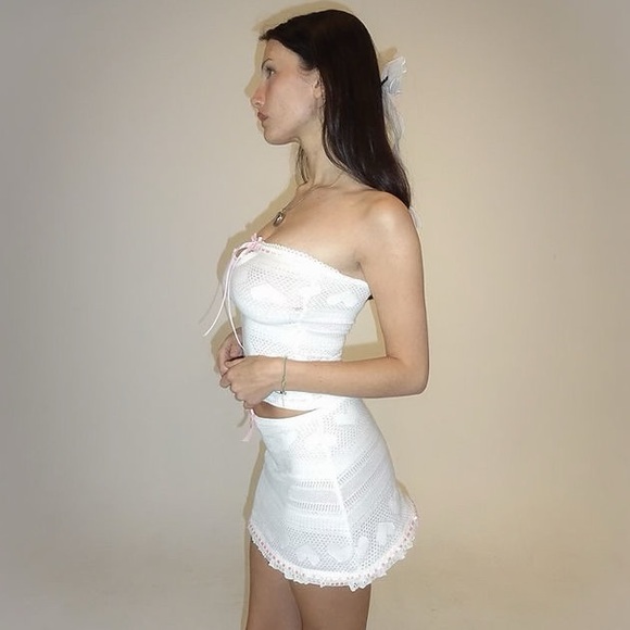 Pieces of Porcelain pink angel tube top NWT XS - Picture 2 of 6